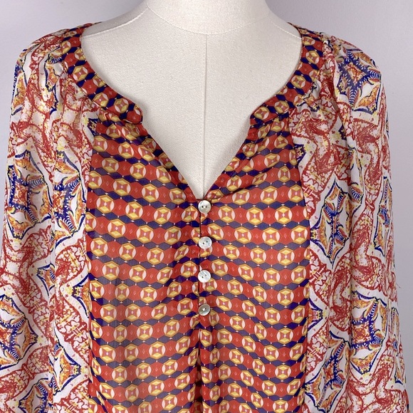 Anthropologie Multicolor Boho Blouse - Picture 2 of 9